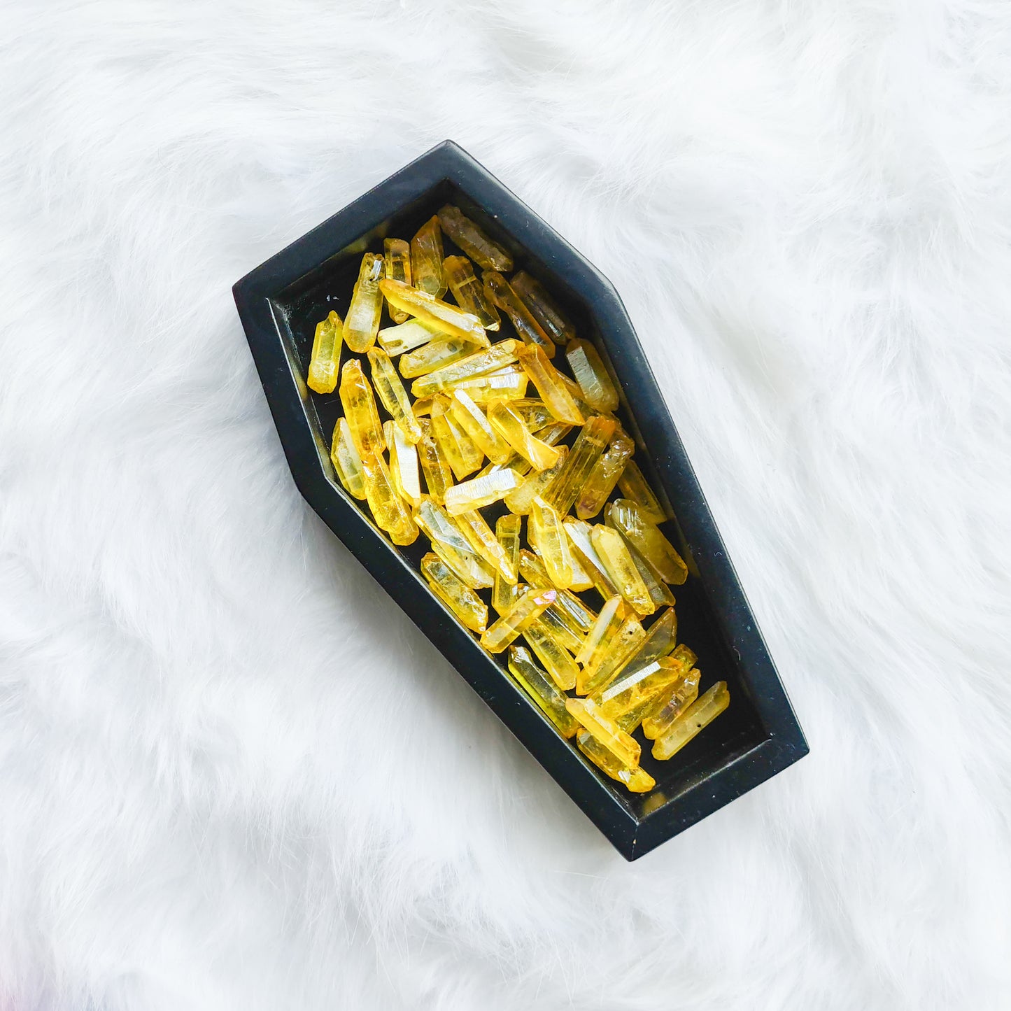 Yellow Quartz Point Bead