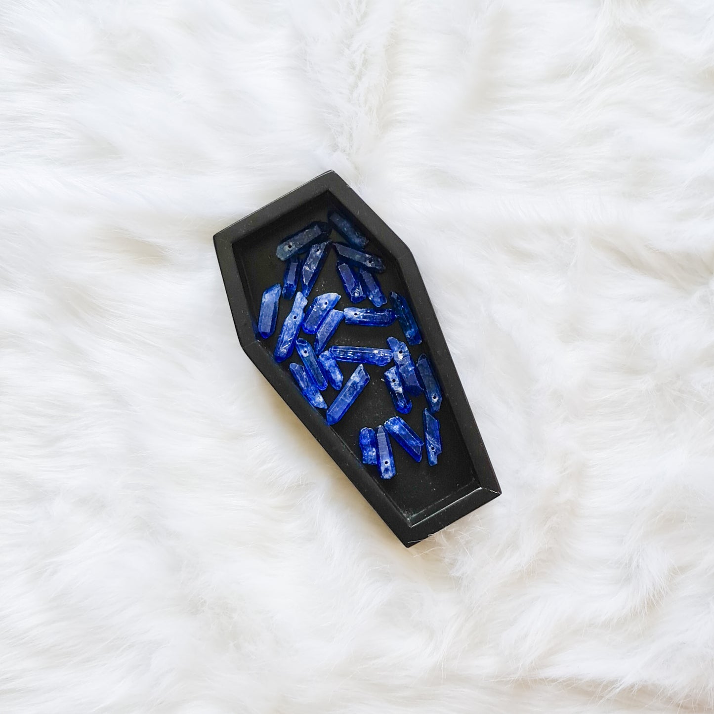 Dark Blue Quartz Point Bead