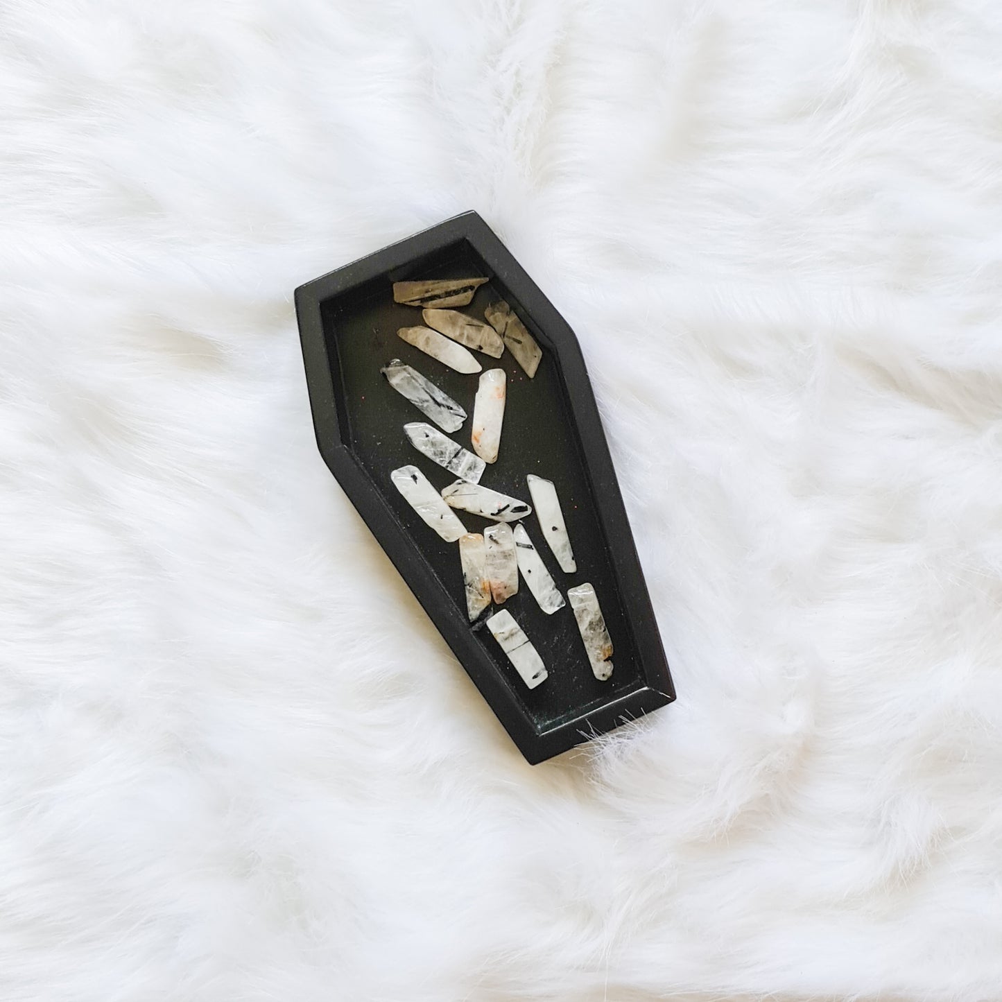 Tourmaline Quartz Slab Beads