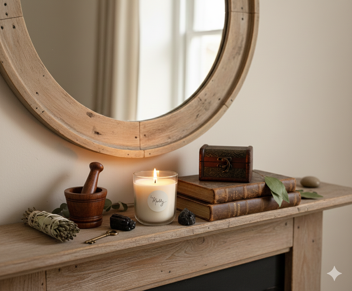 Black Orchid Hidden Crystal Candle