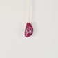 Crystal & Foliage Etched Pink Agate Wall Hanging