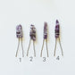 Chevron Amethyst Slab Hair Pin